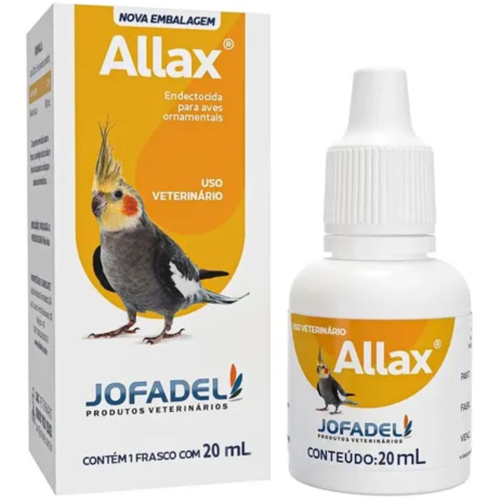 Allax Jofadel 20ml Para Pássaros e Aves  Ácaro, Sarna, Verme em Oferta na Shopee