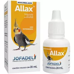 Allax Jofadel 20ml Para Pássaros e Aves Ácaro, Sarna, Verme