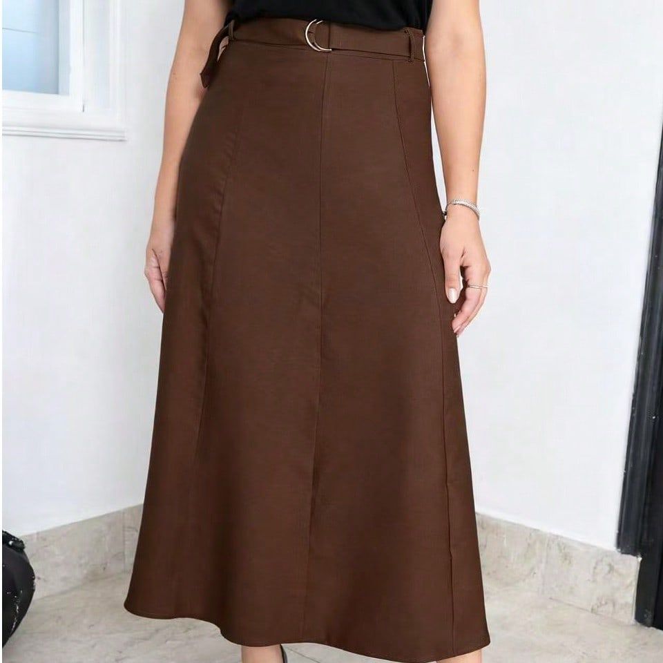 saia long com sinto marrante      Zíper    Com cinto