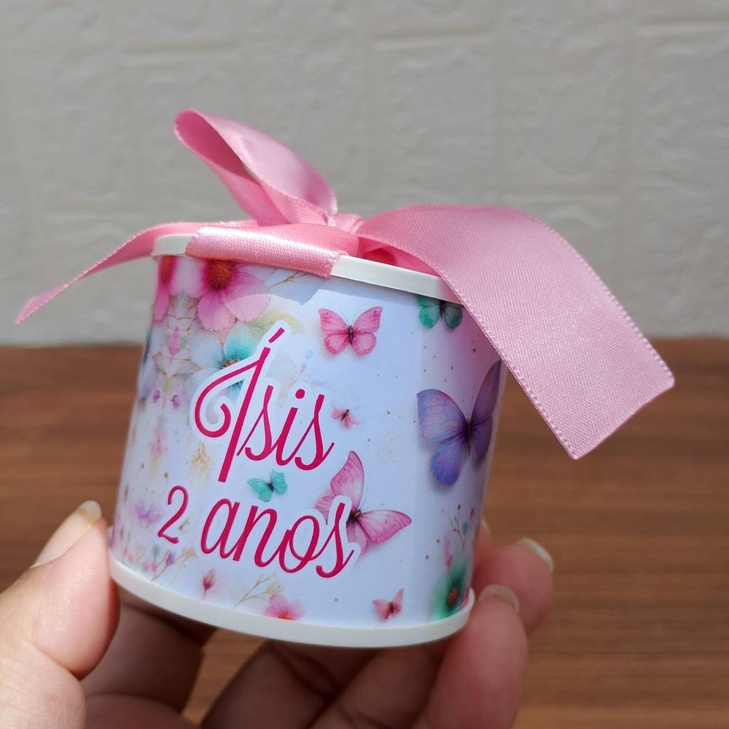 Kit Tubolata Personalizada 5x6 * Lembrancinhas JARDIM DE BORBOLETAS  - Aniversário - Maternidade - Comemorações