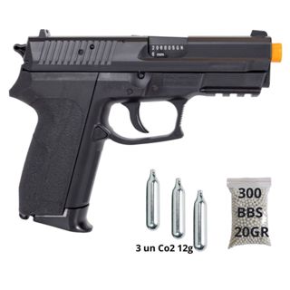 AIRSOFT PIST KWC SIG SP2022 CO2 PLAST 6MM + BRINDE em Oferta na Shopee