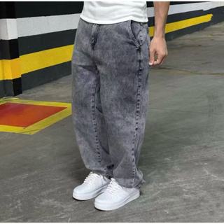 Calça Balão Jeans Baggy Streetwear Calca Masculina Balao Estornada Grafite Bag Boca Larga Reta Retrô em Oferta na Shopee