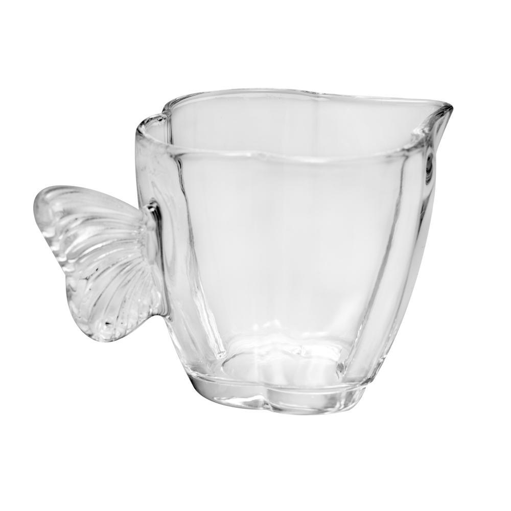 Mini Leiteira de Vidro Butterfly 230ml Wolff para Leite Café Molhos Servir Mesa Posta Bebidas Quentes Elegante Prática
