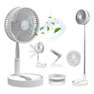 Ventilador Portátil Dobrável 3 Velocidades Recarregável USB Retrátil Mesa Coluna Forte Silencioso
