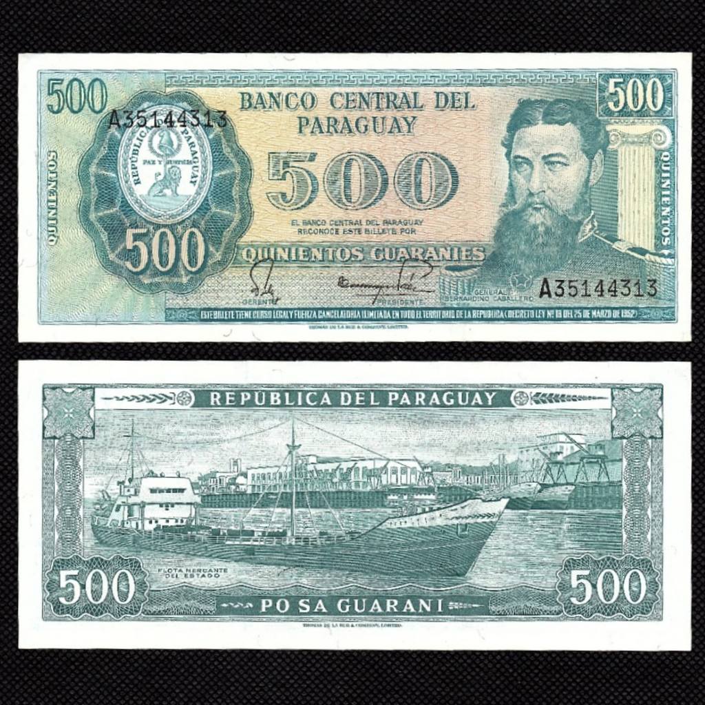 Cédula do Paraguai de 500 Guaranis FE