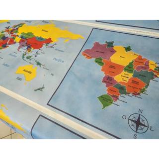 TNT Painel Escolar Supper Mapa Mundi Brasil 50 cm x 1,40 m 40g -  4003 em Oferta na Shopee