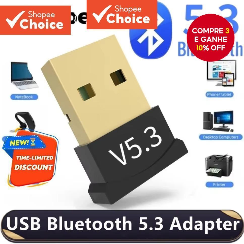 5.3 Adaptador Bluetooth Receptor USB Para Transmissor De Unidade Livre De Laptop De Mesa