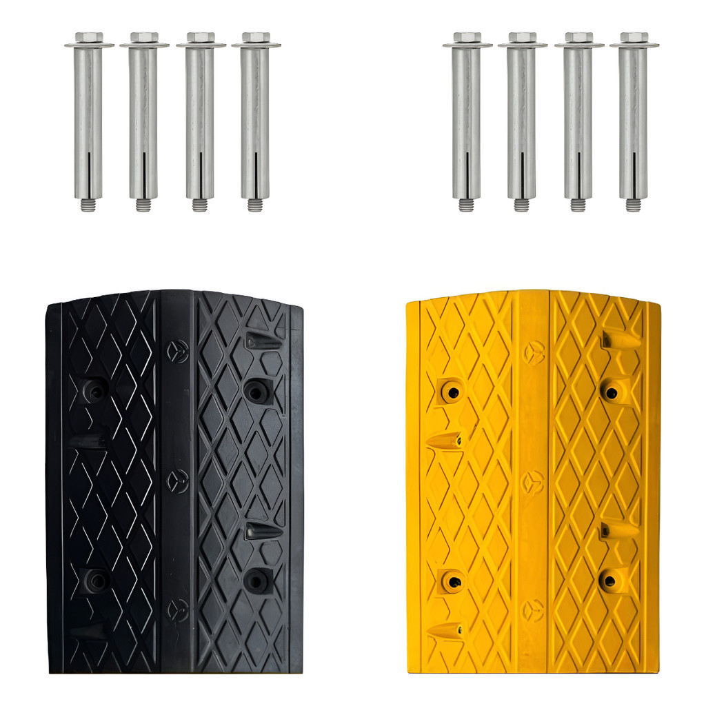 2m Lombada De Borracha Para Quebra Molas Preto Promoção - Preto E Amarelo