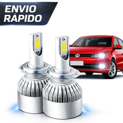 Par de Lâmpadas C6 Super Led 6000K H1 H3 H4 H7 H11 H13 HB3(9005) HB4(9006) H16 H27 - 12V a 24V