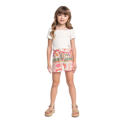 Conjunto Blusa Short Estampado Bee Loop