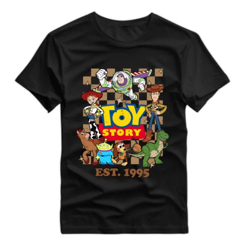 Camiseta Filme Lançamento Toy Story Adulto Infantil Camsa Estampada Desenho EST 1995 Blusão 100% Algodão Envio Rapido