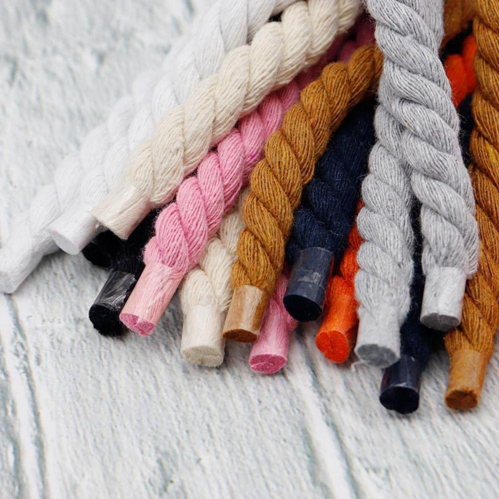 PEONYQ 2 Peças De Cadarços De Cor Sólida , Corda Grossa De Algodão De Poliéster De Alta Qualidade , 0.8 Cm E 120 De Larg em Oferta na Shopee