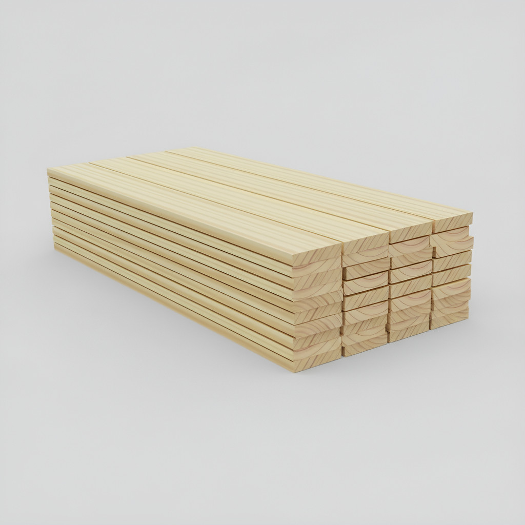 Kit 10 Ripas Madeira Pinus 4,5x1x100cm Para Artesanato E Diy