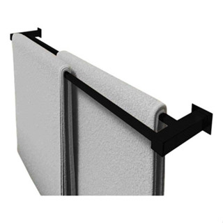 Porta Toalha Toalheiro Duplo Aço Inox Preto 60cm Banheiro em Oferta na Shopee