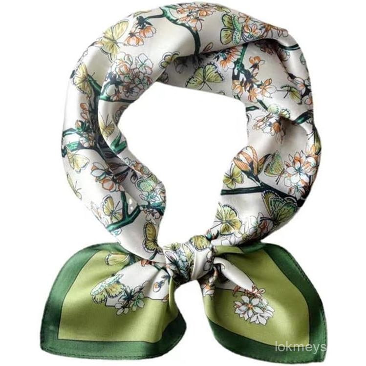 ANDANTINO Lenço Quadrado de Seda 100% Mulberry para Cabelo-25.6" X25.6'' Mulheres Homens Lenço de Seda Natural Lenço de