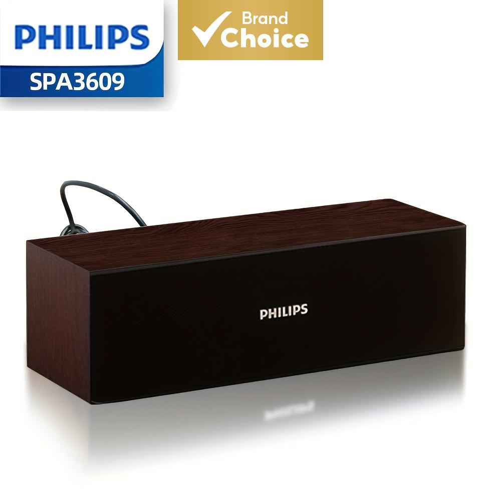 PHILIPS SPA3609 Alto-Falante De Mesa Original Pequeno Bluetooth Com Som Estéreo USB/Sem Fio Boost De Graves Driver Dinâm