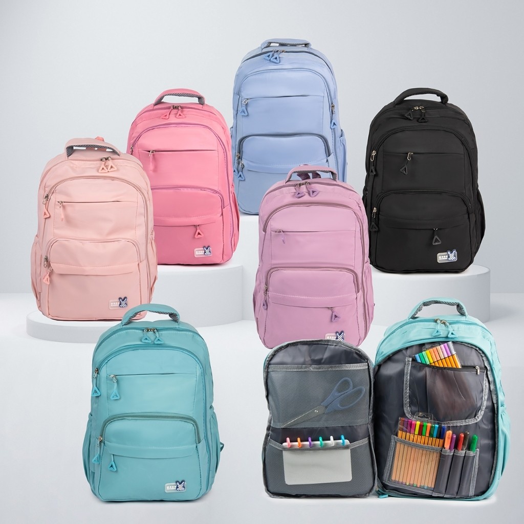 Mochila Escolar Infantil Feminina com Compartimento para Notebook Mochila Faculdade Impermeável Resistente Grande em Oferta na Shopee