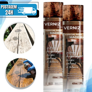 Tinta Verniz Spray Uso Geral 400ml Madeira Secagem Rápida Etaniz em Oferta na Shopee