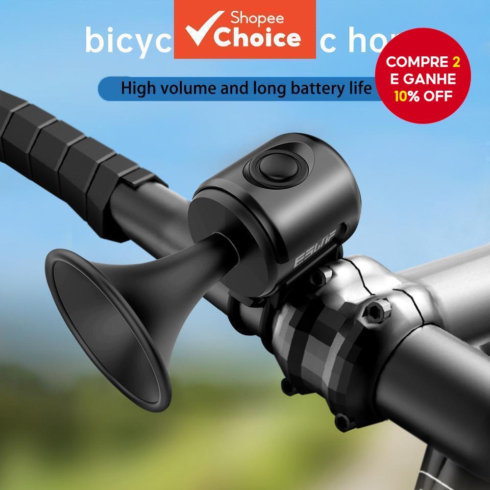 ESLNF Sino De Bicicleta Buzina Eletrônica ABS 120db Elétrico De Segurança IPX4 Anel De Alarme De Alto-Falante Para Scoot