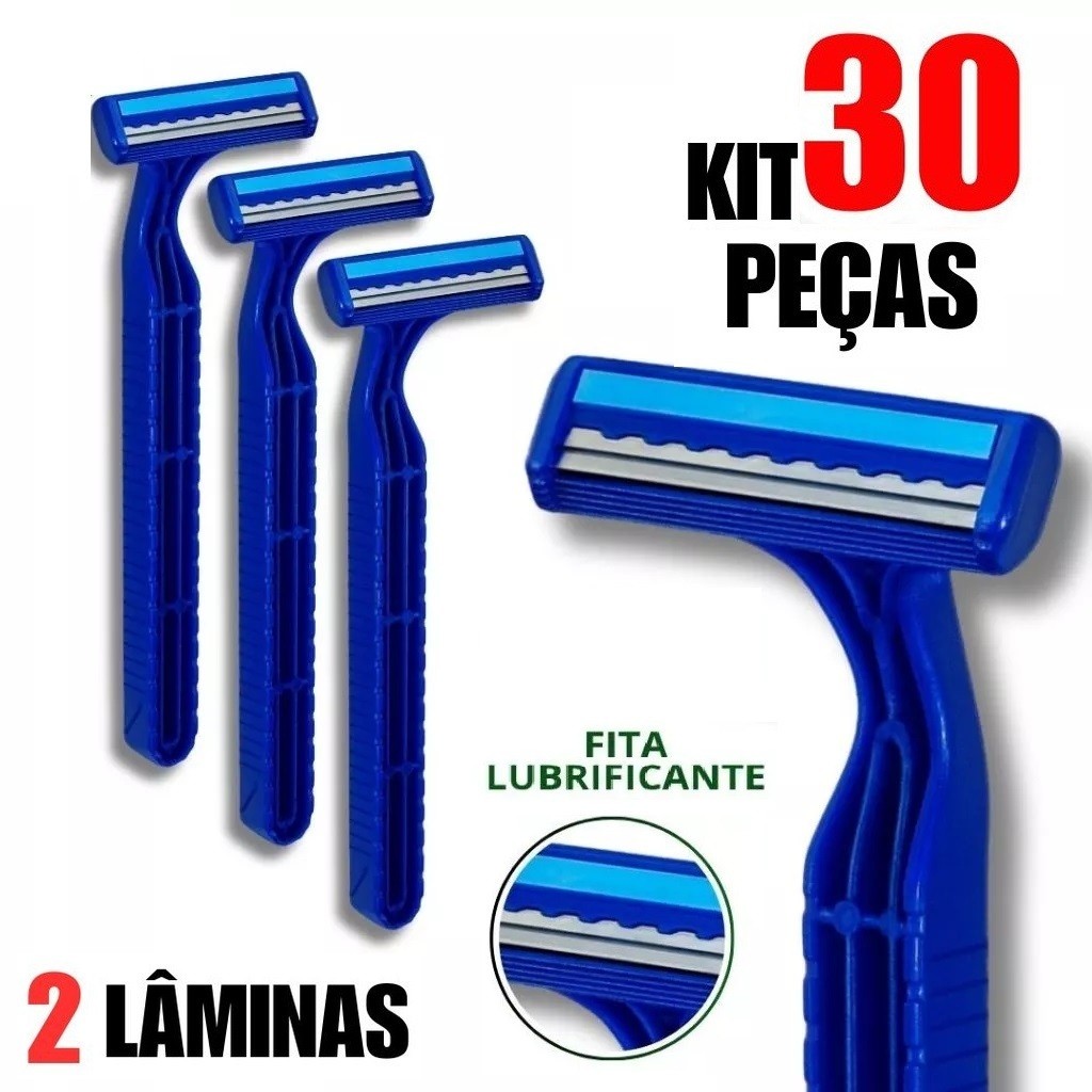 KIT 30/20 unidade Prestobarba Aparelho de Barbear 2 Lâminas Com Fita Lubrificante Barbeado Descartável PROMOÇÃO em Oferta na Shopee