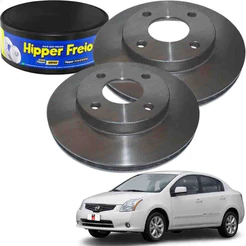 Par 2 Disco De Freio Dianteiro Ventilado Sentra 2000 A 2013