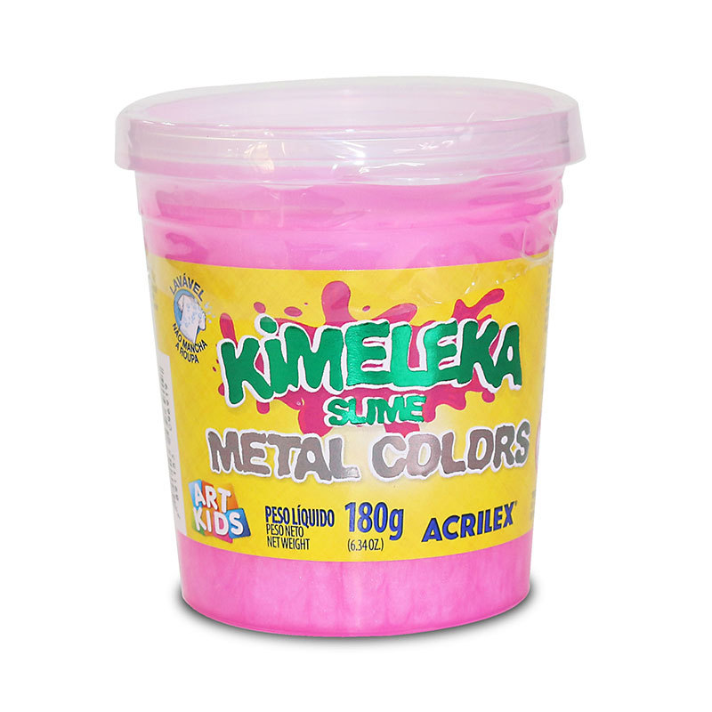 Kimeleka Slime Art Kids metálica 180g Rosa 672 Acrilex