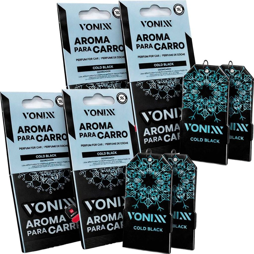 4 Aromatizantes Cheirinho Vonixx Cold Black Automotivo em Oferta na Shopee