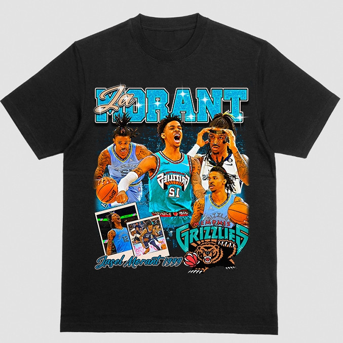 Camiseta Masculina Ja Morant Jogador De Basquete NBA - Camisa de Malha 100% Algodão -Envio Rápido - Polar Clothing Store