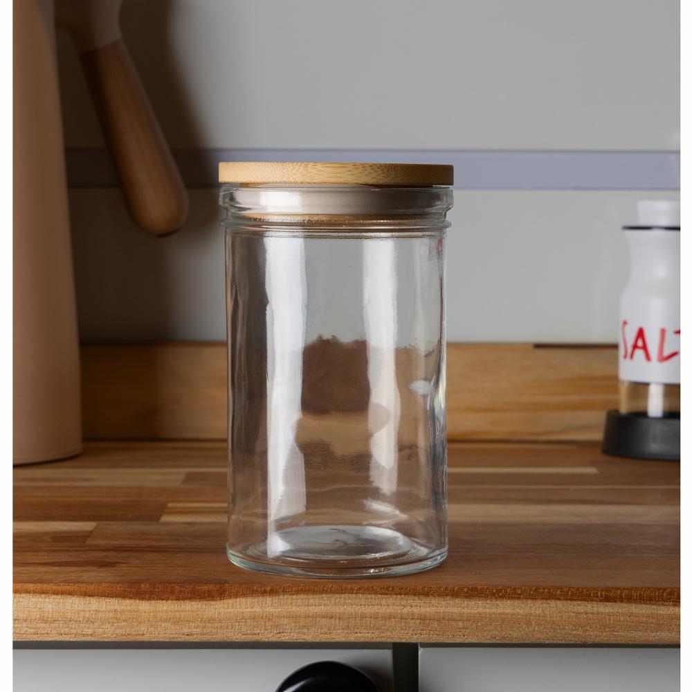 Porta Mantimento Wolff com Tampa Bambu Renova Vidro em Oferta na Shopee