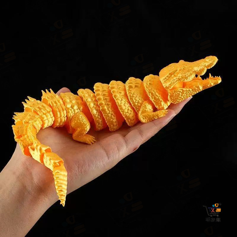 Impressão 3D 3D Crocodilo Joint Modelo Móvel Adereços Ornamentos Criativos Modelo de crocodilo  Réptil realista