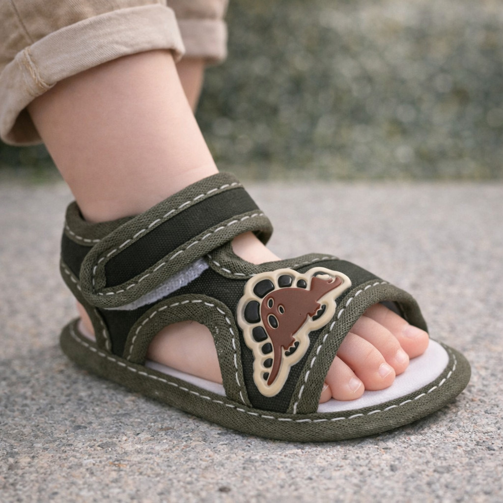Sandália Papete infantil Tecido Bebê Dinossauro em Oferta na Shopee