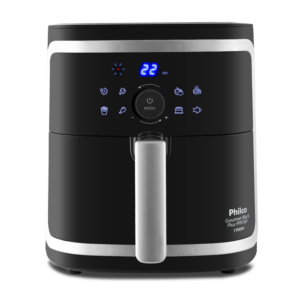 Air Fryer Philco 5L Gourmet Black Plus 1900W PFR16P em Oferta na Shopee