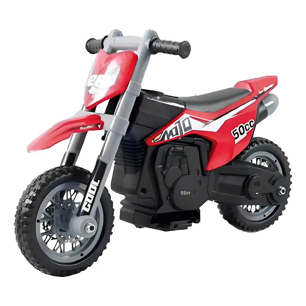 MINI MOTO CROSS INFANTIL ELÉTRICA 6V VERMELHA IMPORTWAY BW233VM