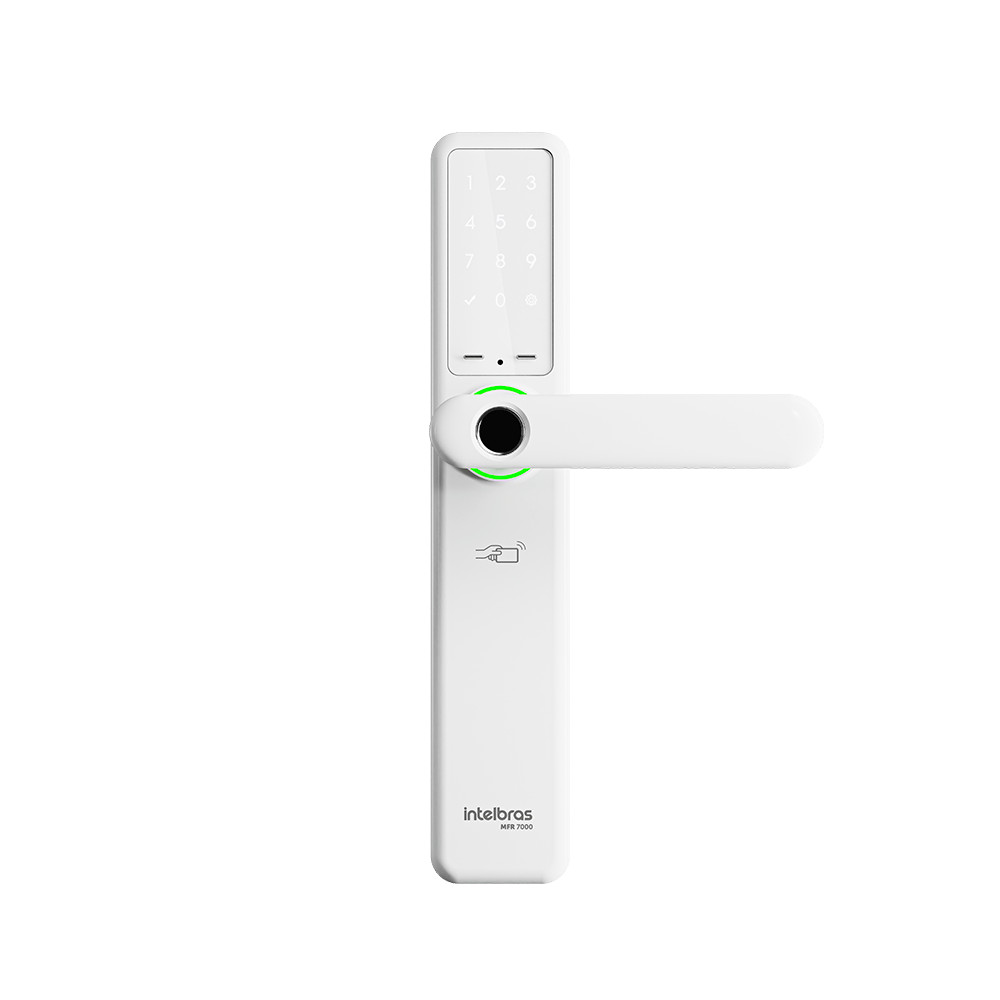 Fechadura Inteligente com Biometria MFR 7000 de Embutir Branca Intelbras em Oferta na Shopee