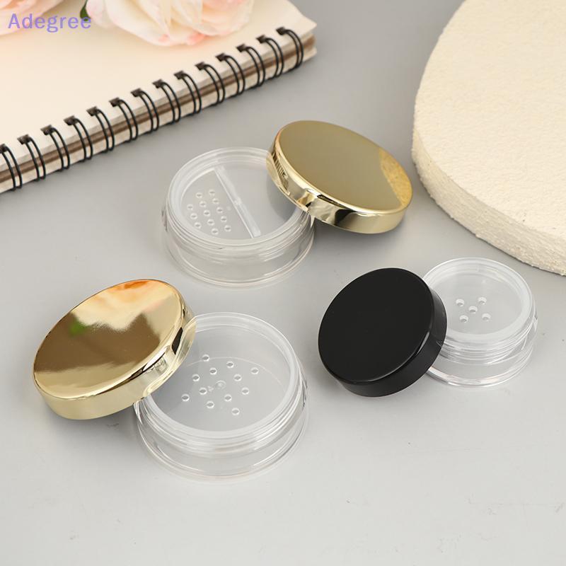 Adegree Vazio 5/10/20/30g Frasco De Pó Solto Com Peneira Rotativa Recipiente Jar Plástico Cosméticos Maquiagem Enchiment