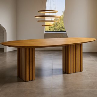 Mesa para Sala de Jantar com Tampo Orgânico 75x200x100cm 200 em Oferta na Shopee