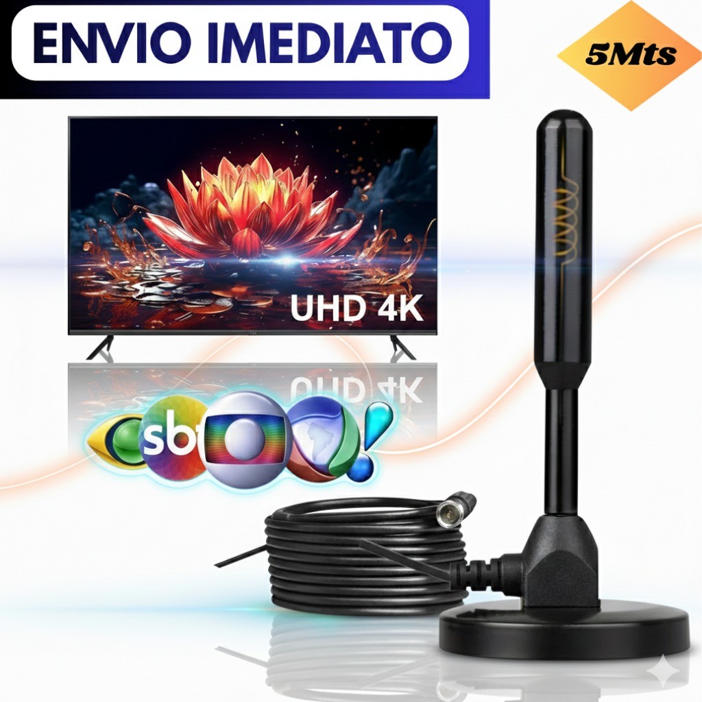 Antena Digital para TV | Imagem HD e Instalação Fácil | Alta Sensibilidade e Alcance em Oferta na Shopee