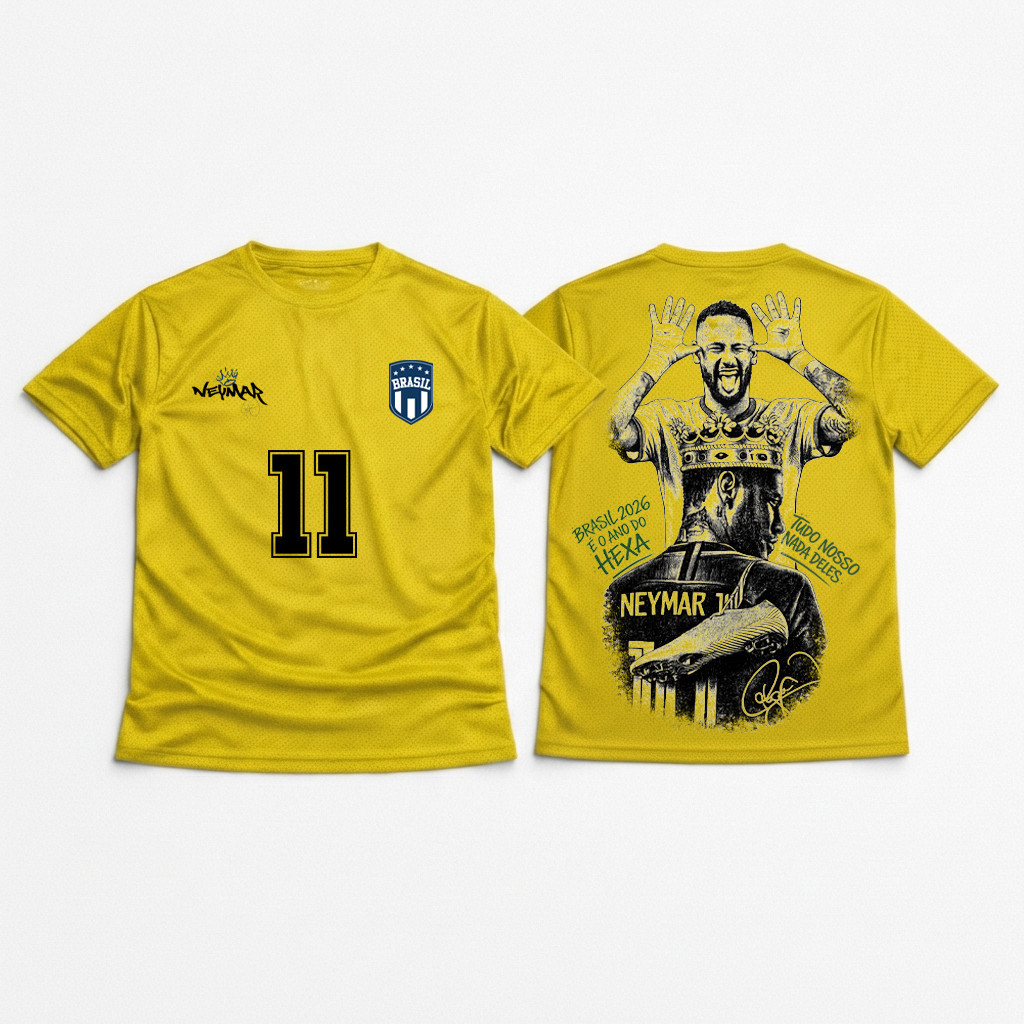 Camiseta Respirável Brasil Copa 2026 Neymar Jr