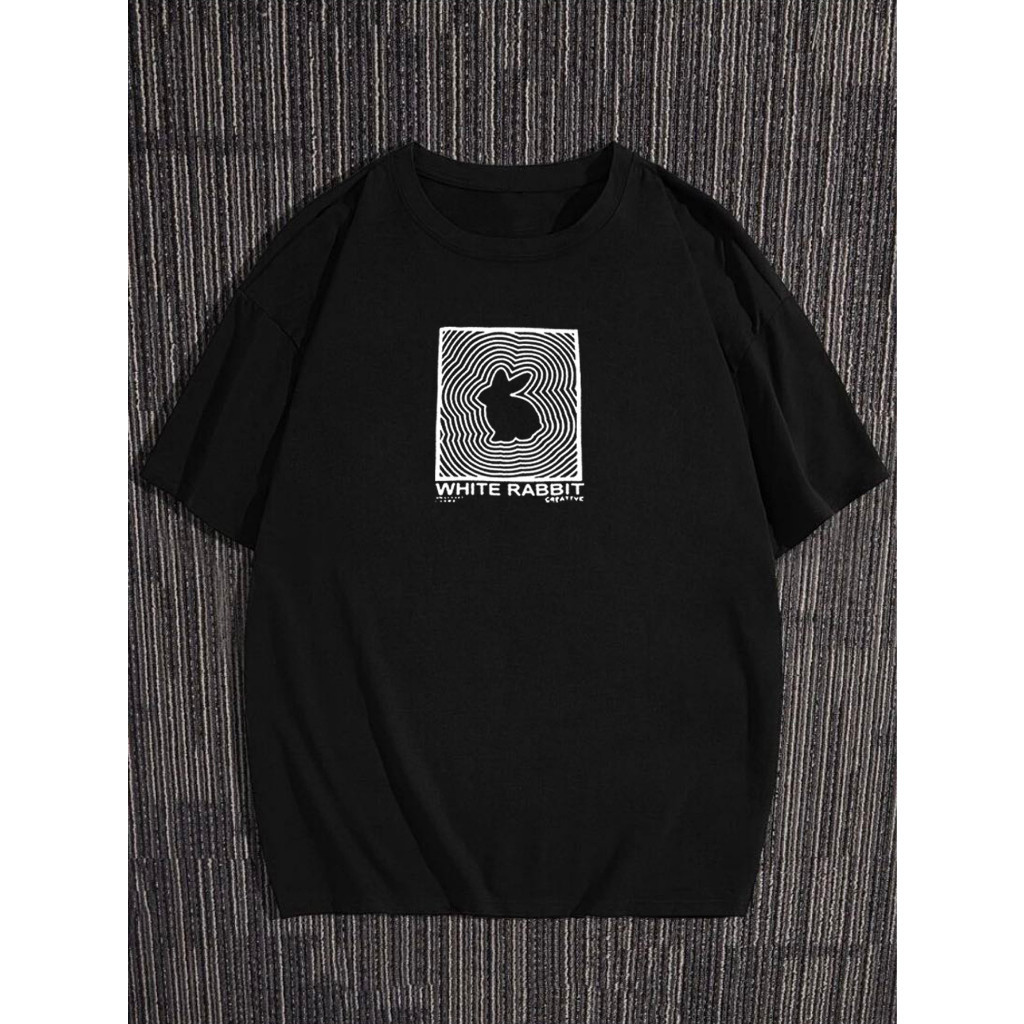 Camiseta Oversized Masculino Feminino Com Estampado Moda 2023 algodao
