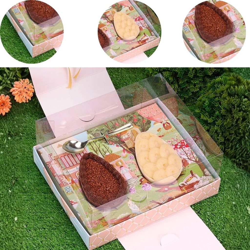 10 CAIXA PARA OVO DE COLHER DUO 100/250G VILA ENCANTADA 5568 ( PASCOA JANGO 2026 )