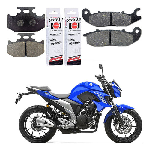 Jogo Pastilha Freio Dianteira e Traseira Yamaha Fazer 250 FZ25 2023