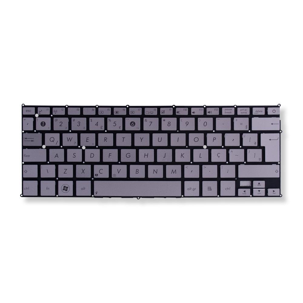 Teclado para Notebook Asus Zenbook UX21-ESL4 | Prata ABNT2 em Oferta na Shopee