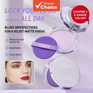 Pó Translúcido Leve de Lavanda, Controle de Oleosidade, Acabamento Matte, Sem Aspecto de Pó, Disfarça Poros, Sem em Oferta na Shopee
