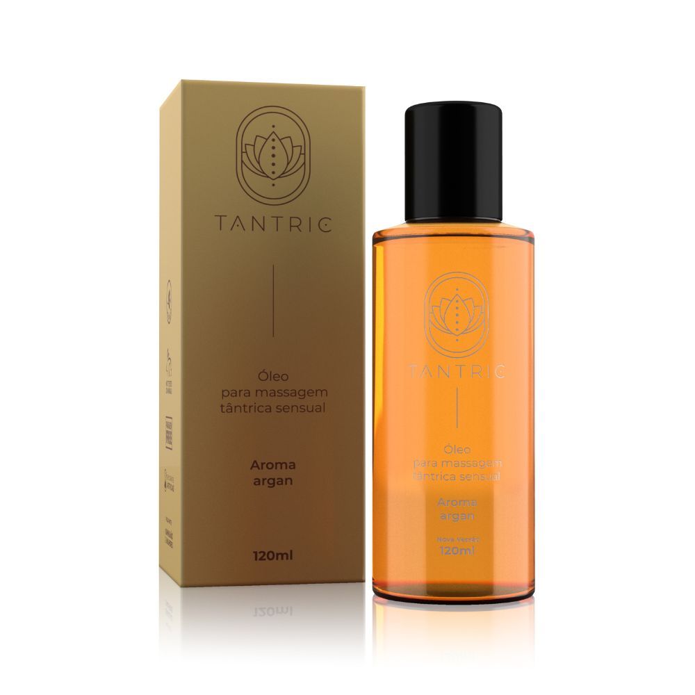 Óleo Corporal para Massagem Sensual Tântrica Mystic Argan Tantric Hidratante Natural - 120ml