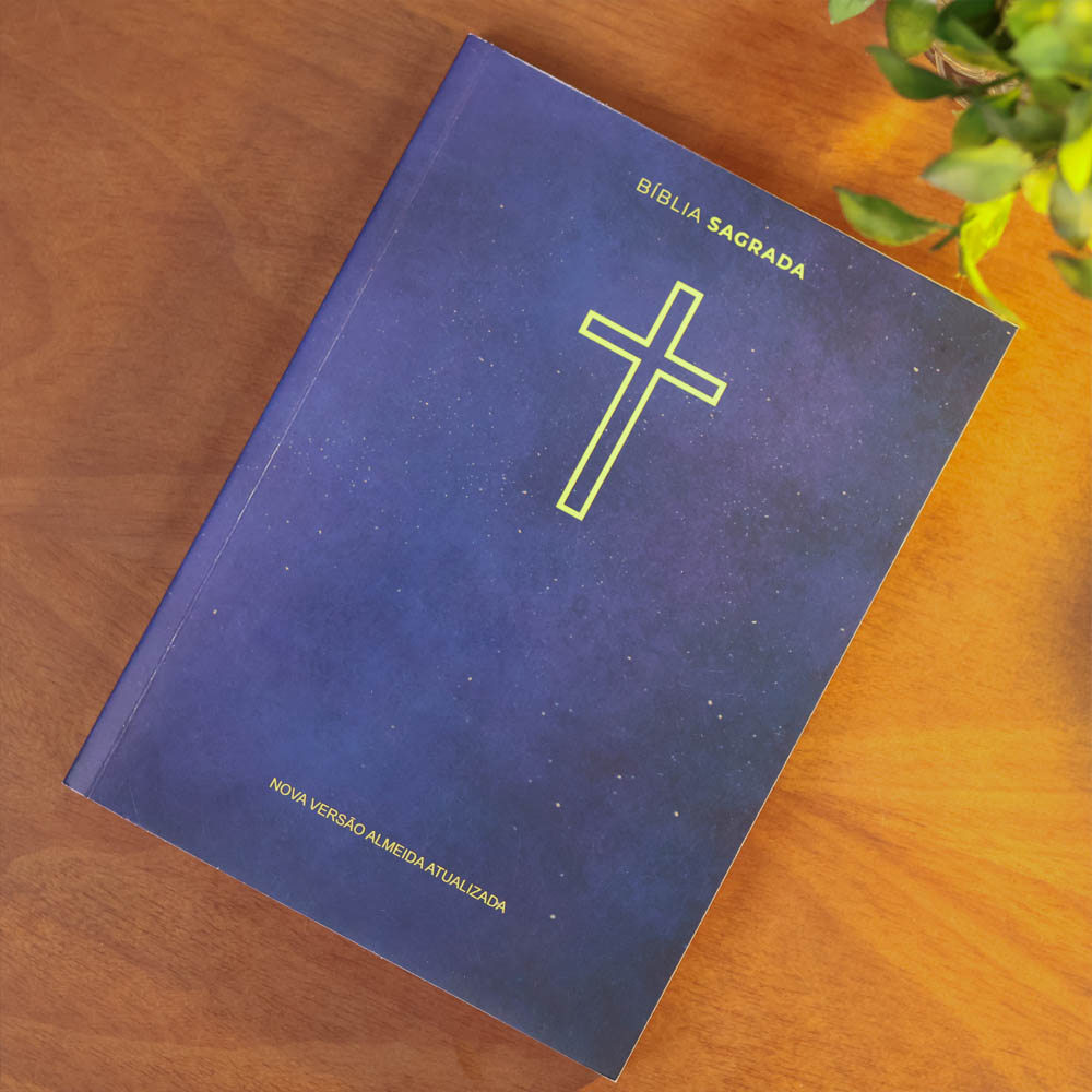 Bíblia Sagrada Salvos Pela Graça | NVA | Capa Brochura Azul — imagem 2 de 2