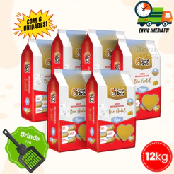 Kit Areia Para Gatos Biodegradável Great Pets Fina - Pct de 2 Kg Absorção e Controle de Odores