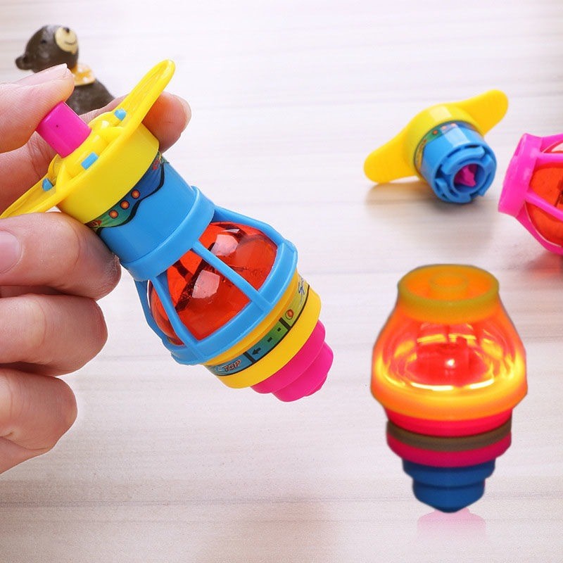 Kits 3/6/12pcs Giro Pião, Pião  Lançador Com Luz De Led Colorida, Giroscópio