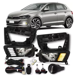 Kit Farol De Milha Novo Polo/virtus 2018/19 C/ Drl Bt Orig