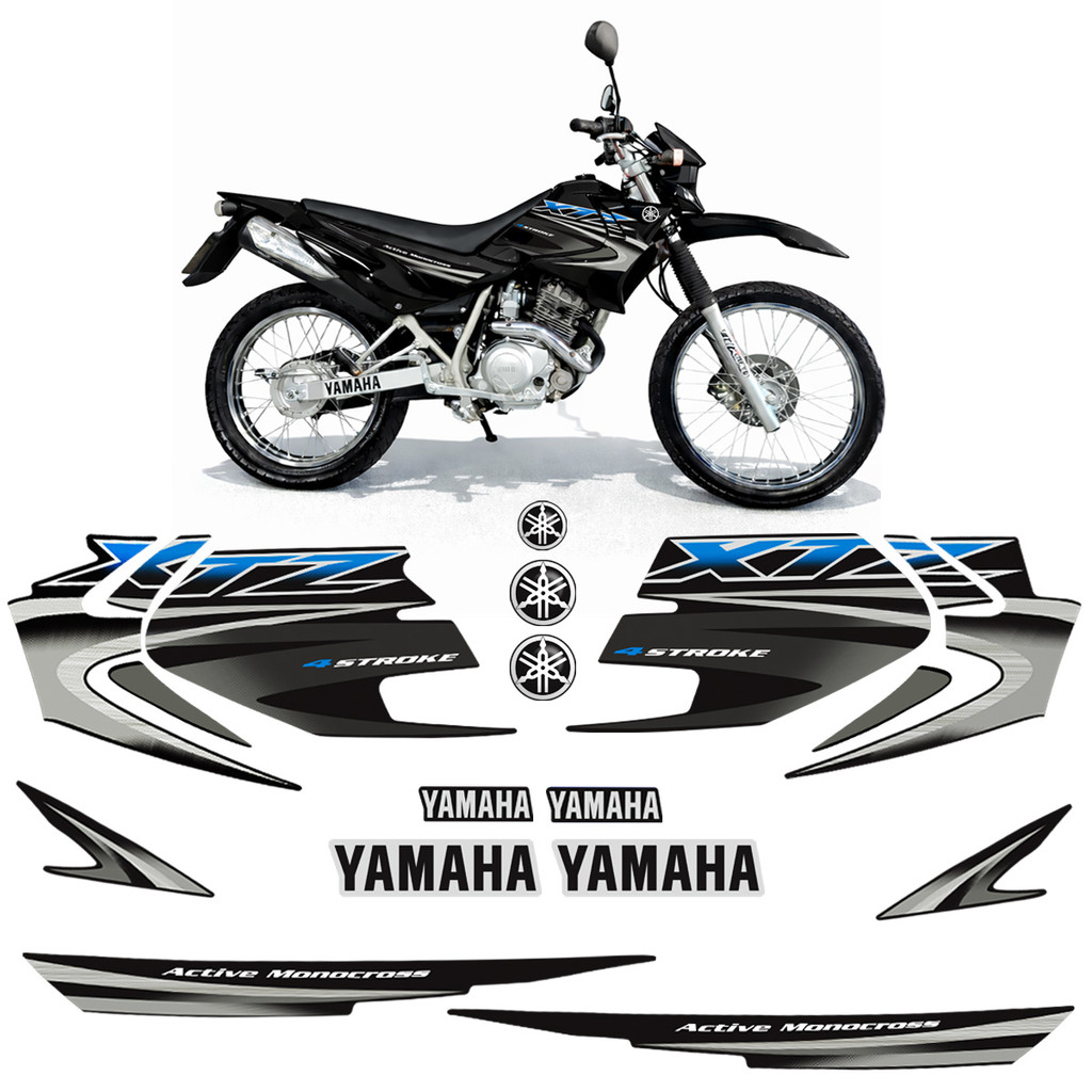 Kit Adesivos Para Yamaha Xtz 125 2006 Moto Preta + Emblemas em Oferta na Shopee