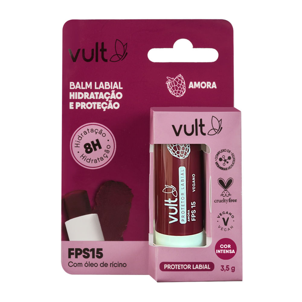 Protetor Labial Vult FPS15 Amora 3,5g em Oferta na Shopee